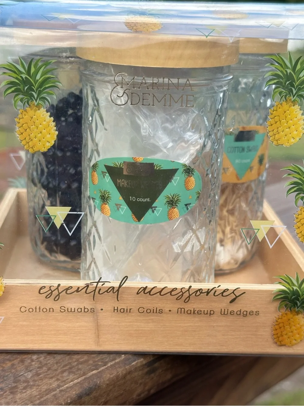 Marina & Demme Essential Accessories Set - Glass/Bamboo